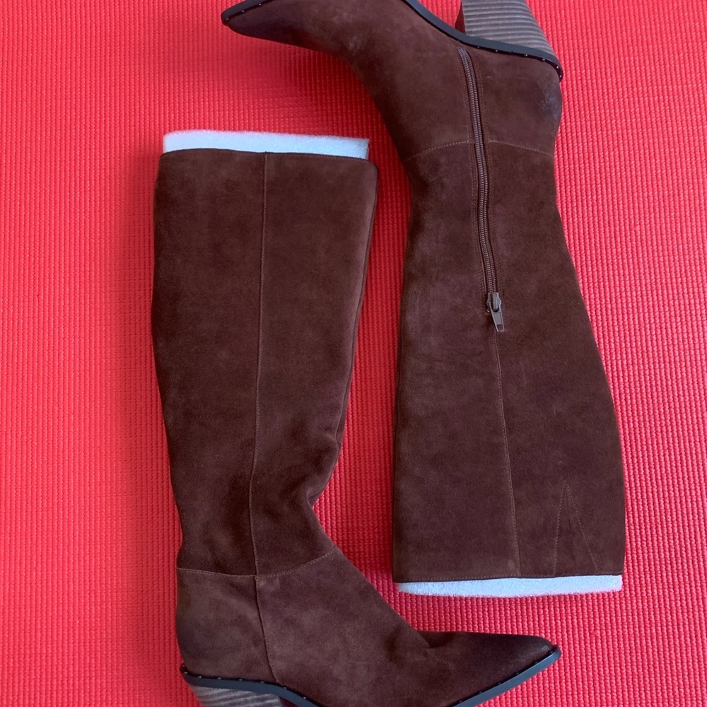 Charles Davis tall heeled boots